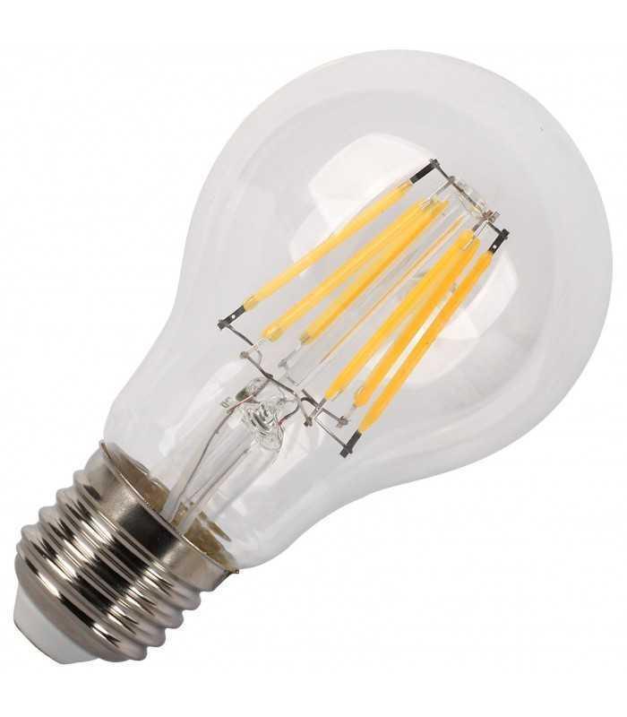 Bec LED filament A60 E27 6W 600lm 230V sticla mata lumina rece Well