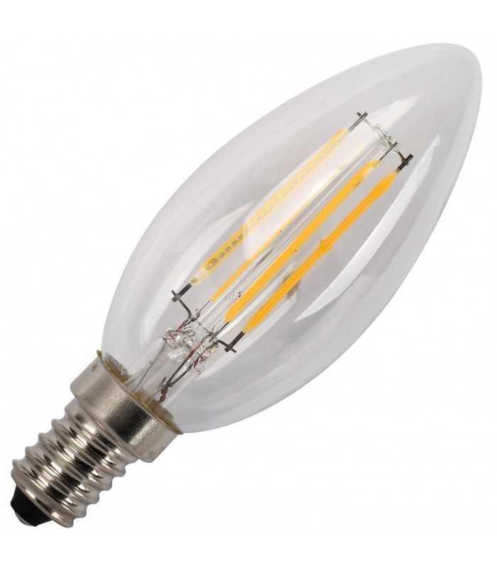 Bec LED filament C35 E14 4W 230V lumina naturala Well