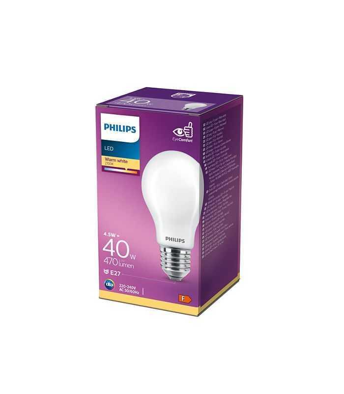 bec led filament philips e27 a60 45w 40w 470lm lumina calda 2700k 929001242982 1
