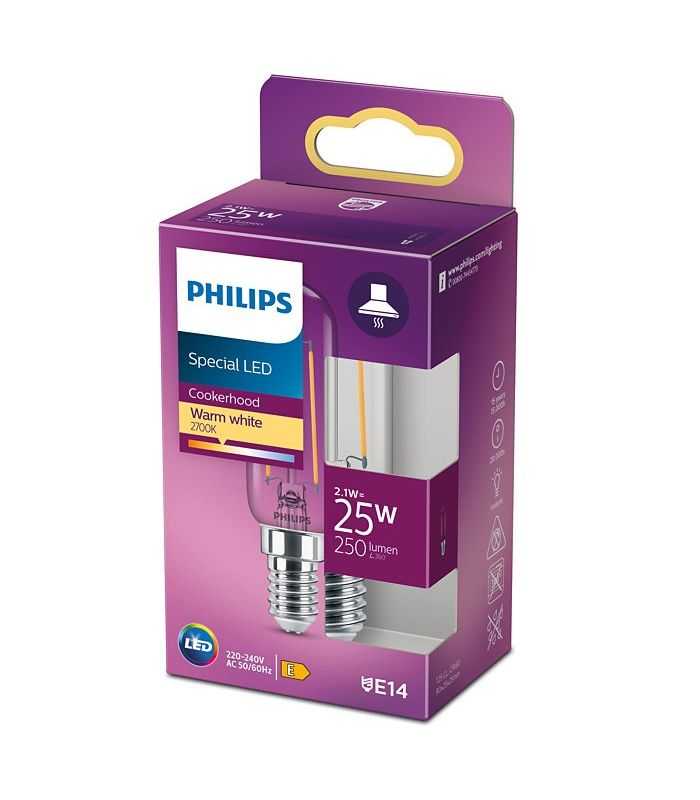 bec led filament philips t25 e14 21w 25w 250lm lumina calda 2700k 929001949055 1