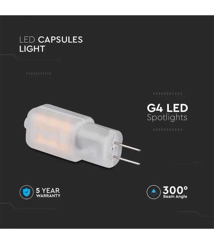 Bec Led G4 11w 12v 100lm 3000k Alb Cald Cu Chip Samsung V Tac Sku 21240