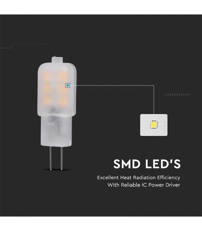 Bec Led G4 11w 12v 100lm 3000k Alb Cald Cu Chip Samsung V Tac Sku 21240