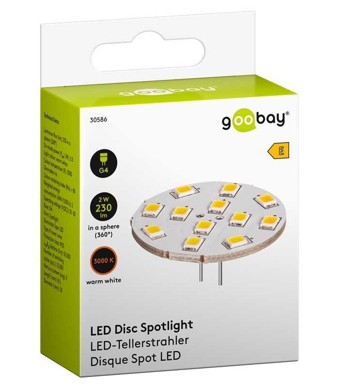 Bec Led G4 123 2w 12v Alb Cald 3000k 230lm Goobay 30586