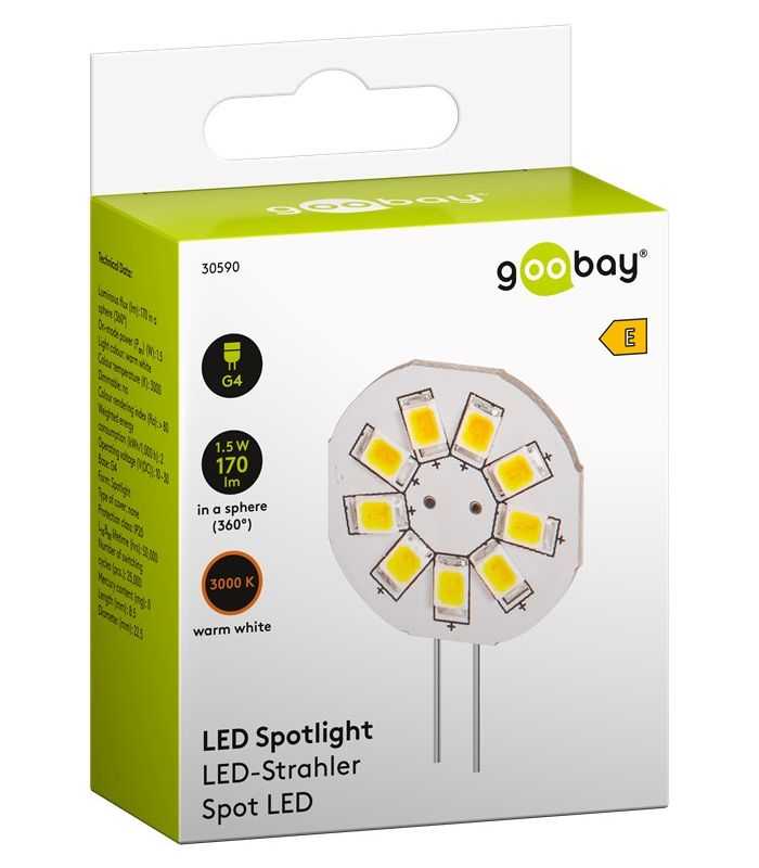 Bec Led G4 15w 12v Alb Cald 3000k 150lm Goobay 30590