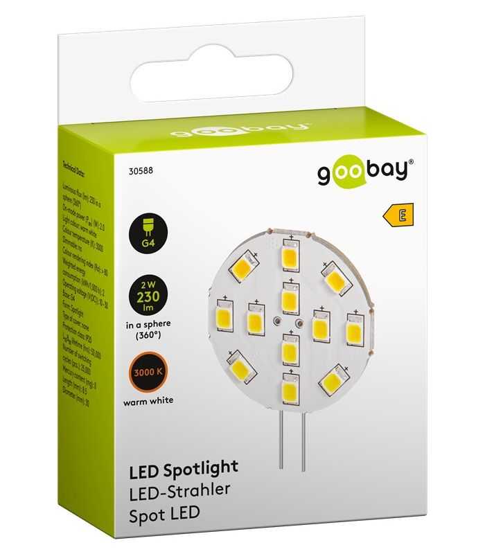 Bec Led G4 2w 12v Alb Cald 3000k 230lm Goobay 30588