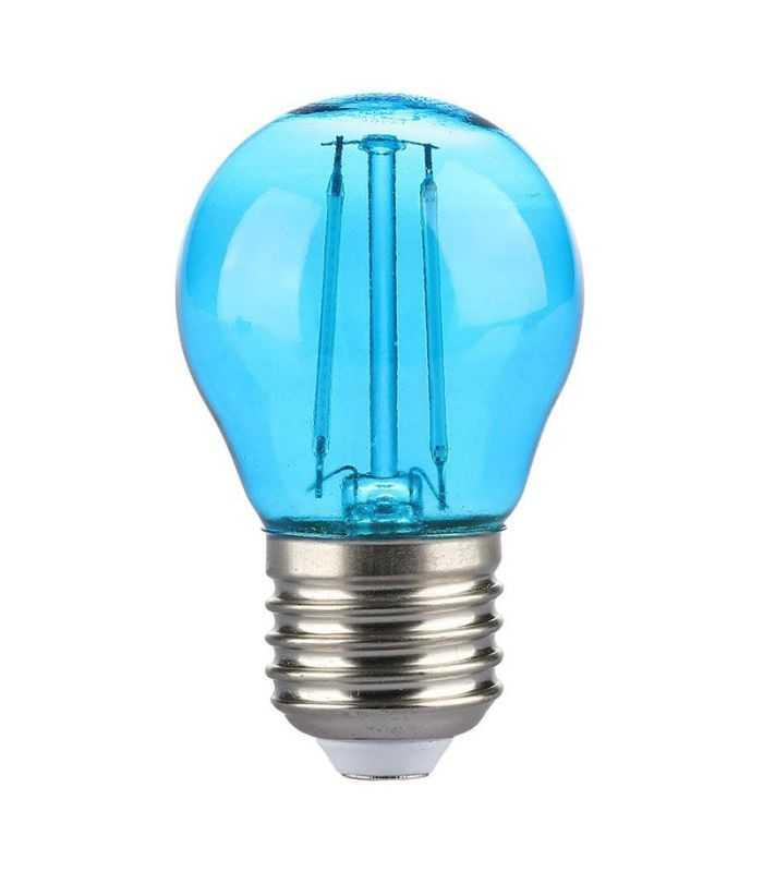 Bec LED G45 E27 2W cu filament lumina albastra V-tac SKU-217412