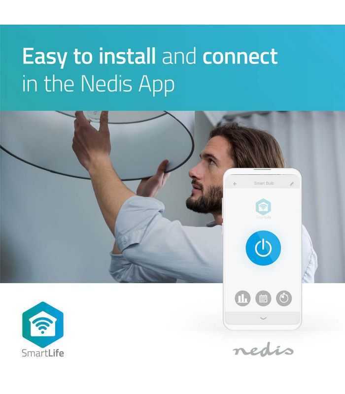 bec led smart wifi b22 9w 800lm alb cald 2700k nedis 1