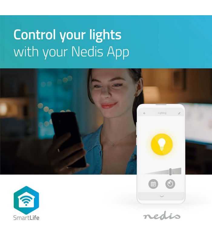 bec led smart wifi b22 9w 800lm alb cald 2700k nedis 5