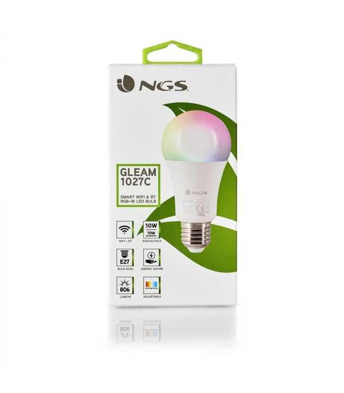Bec Led Smart Wifibt E27 10w Rgb 806lm Gleam 1027c Ngs