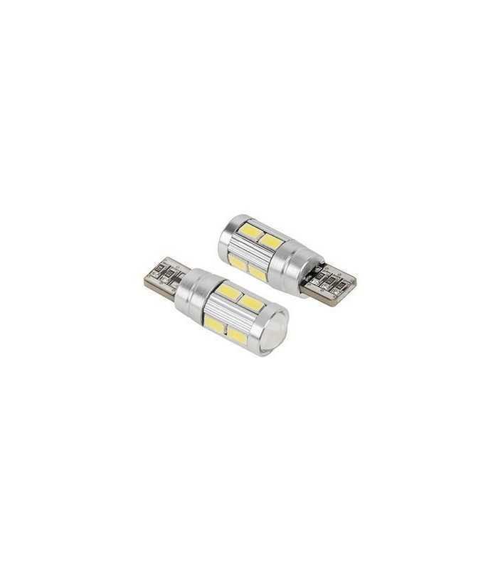 Bec LED T10 CANBUS 12V 2.1W 10x5730SMD 6400K 50lm Vipow