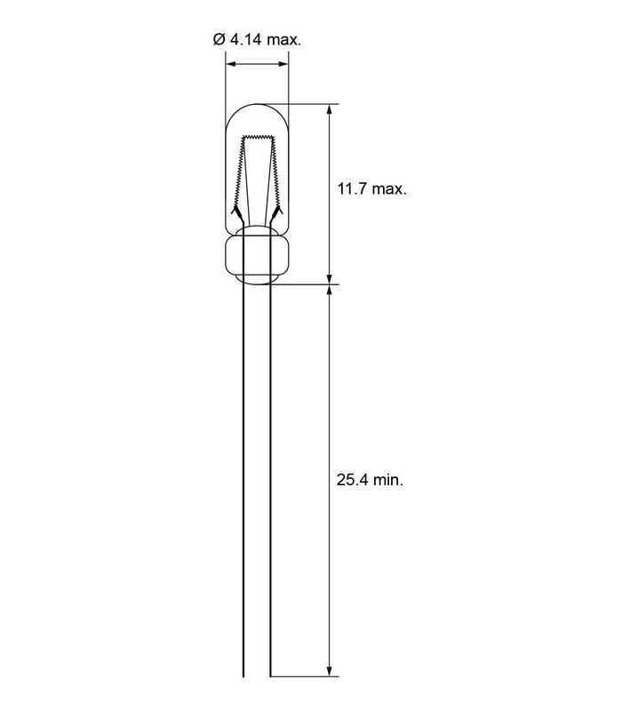 bec miniatura t1 1 4 12vdc 09w 75ma incandescent alb cald 117x41x254mm goobay 1