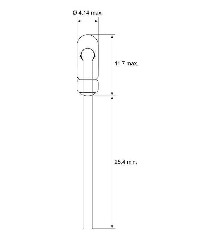 Bec Miniatural 6vdc 40ma T1 1 4 42mm X 117mm Goobay 9341