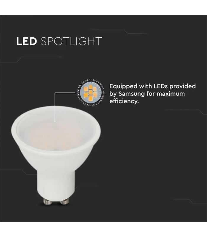 Bec Spot Led Gu10 45w 4000k Alb Neutru Cip Samsung V Tac