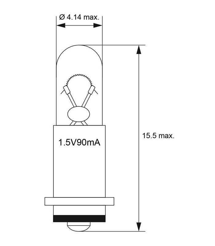 Bec T1 Sm4s 4 Sx3s 414mm Subminiatura 15v 90ma 009w Incandescent Alb Cald 2700k 9514 Goobay