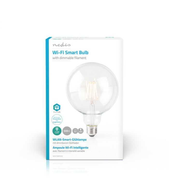 Bec Wi Fi Smart Led Cu Filament E27 125mm 5w 500lm 2700k Nedis