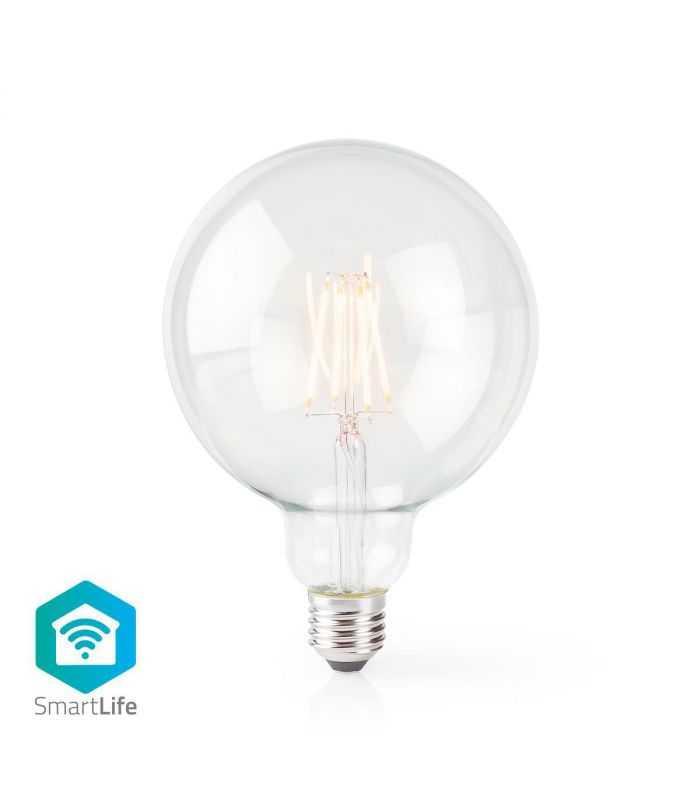 Bec Wi-Fi Smart LED cu filament E27 125mm 5W 500lm 2700K Nedis