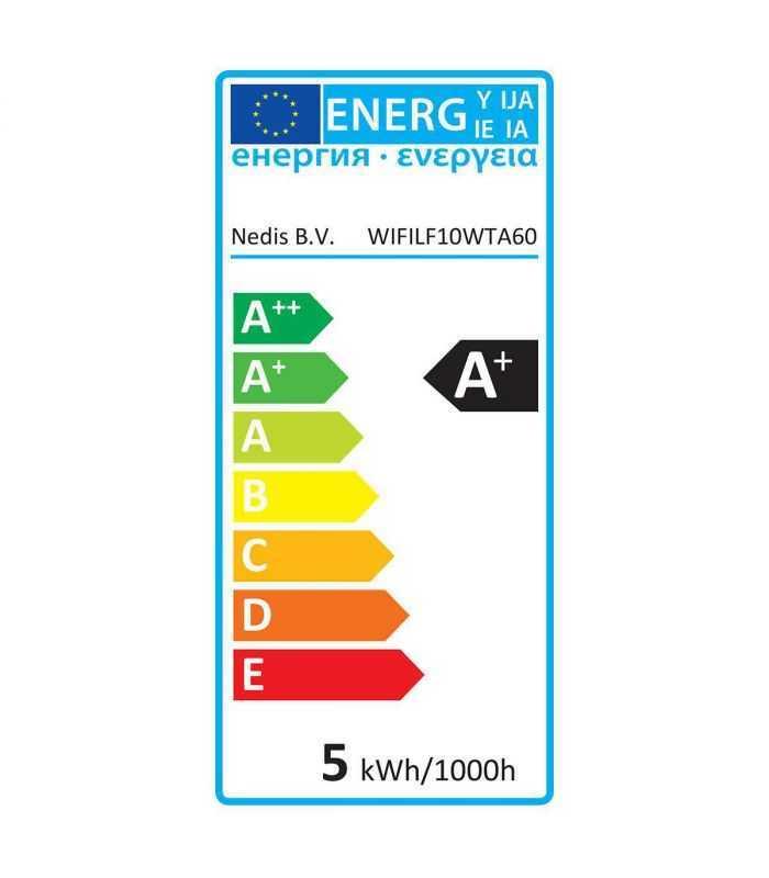 Bec Wi Fi Smart Led Cu Filament Nedis E27 125mm 5w 500lm 2700k Auriu