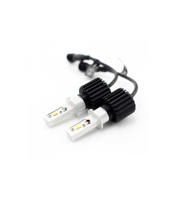 becuri far auto led h3 set 2buc 12 24v 4000lm lumina alba carguard 3