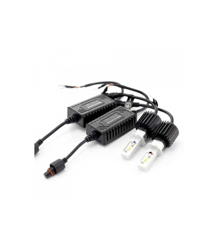 becuri far auto led h3 set 2buc 12 24v 4000lm lumina alba carguard 5