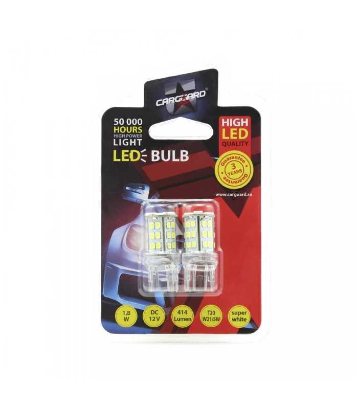 becuri led t20 w21 5w 414lm pt iluminat interior portbagaj set 2buc cld022 carguard 1