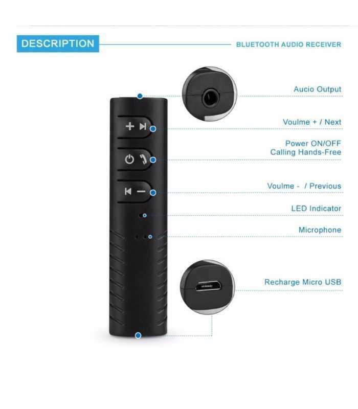 bluetooth receptor v41 la jack 35 mm si acumulator rr01 bt 4