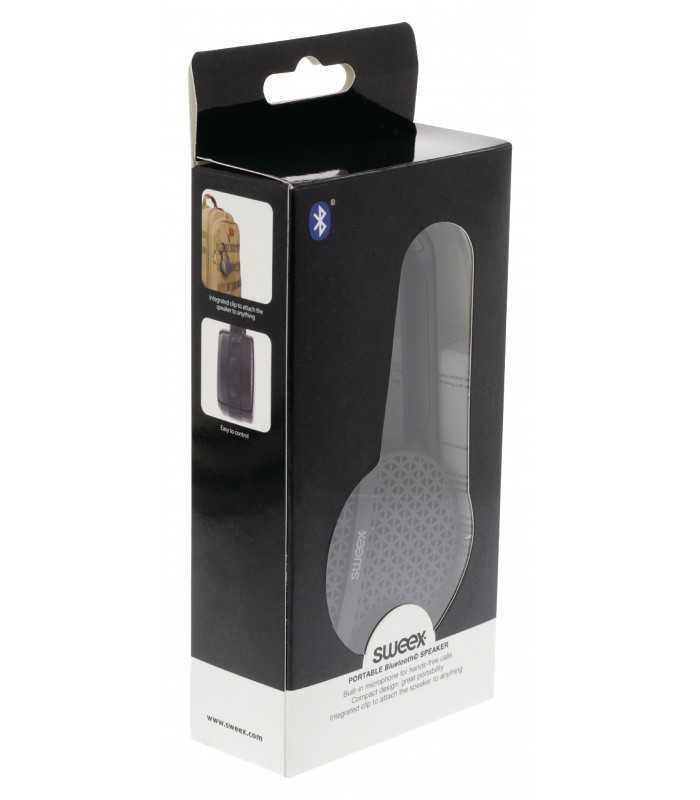 boxa bluetooth portabila cu clip pentru atasare 3w negru sweex 6