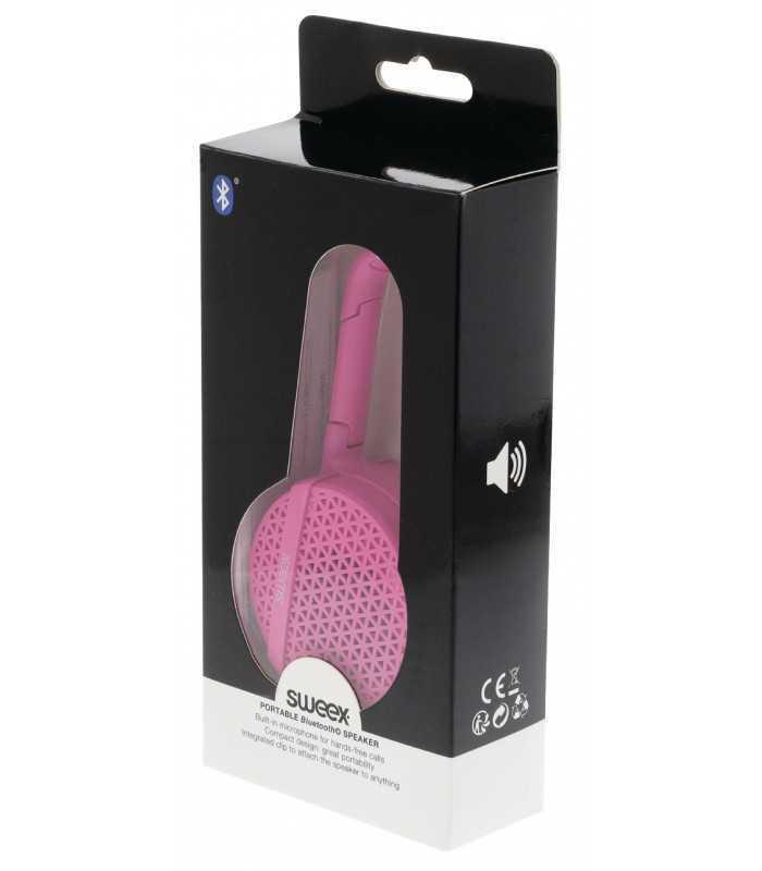 boxa bluetooth portabila cu clip pentru atasare 3w roz sweex 4