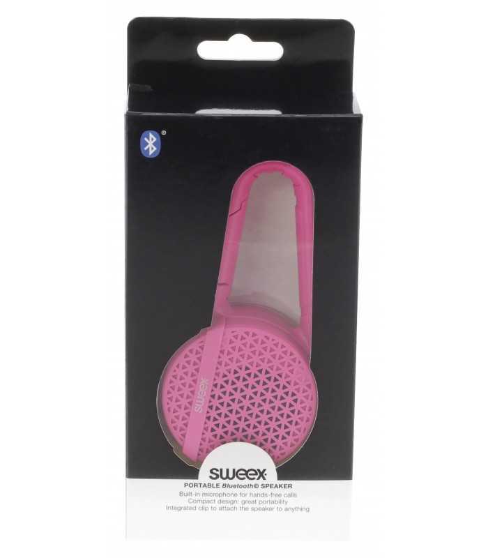 boxa bluetooth portabila cu clip pentru atasare 3w roz sweex 5