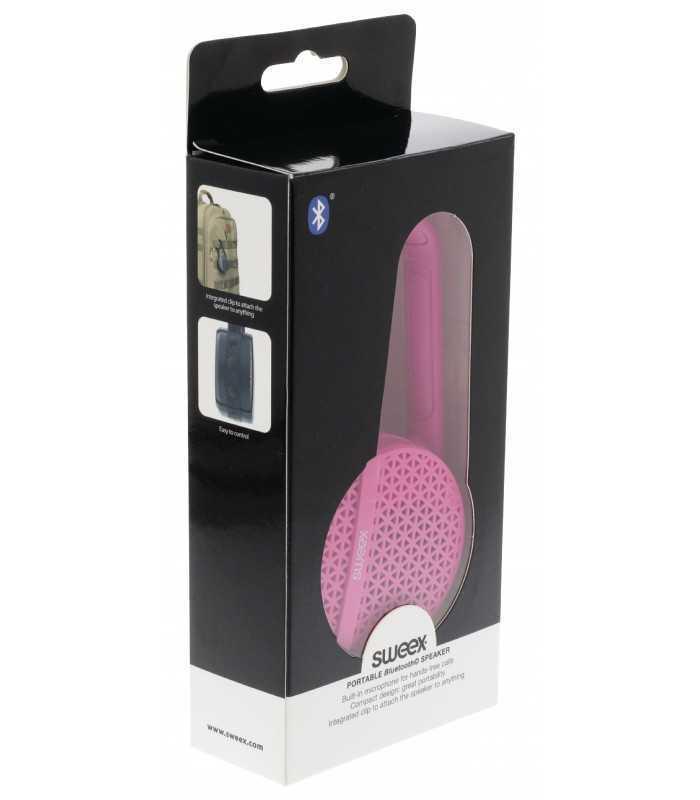 boxa bluetooth portabila cu clip pentru atasare 3w roz sweex 6