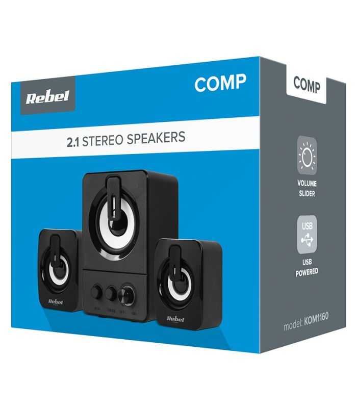 Boxe Pc 21 5w Subwoofer 2x3w Difuzoare Alimentare Usb 5v Control Volum Bas Inalte Cs 50 Rebel