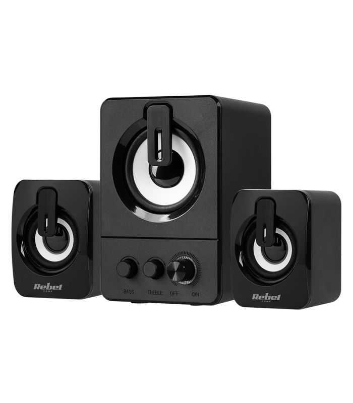 Boxe PC 2.1 5W subwoofer 2x3W difuzoare alimentare USB 5V control volum bas inalte CS-50 REBEL