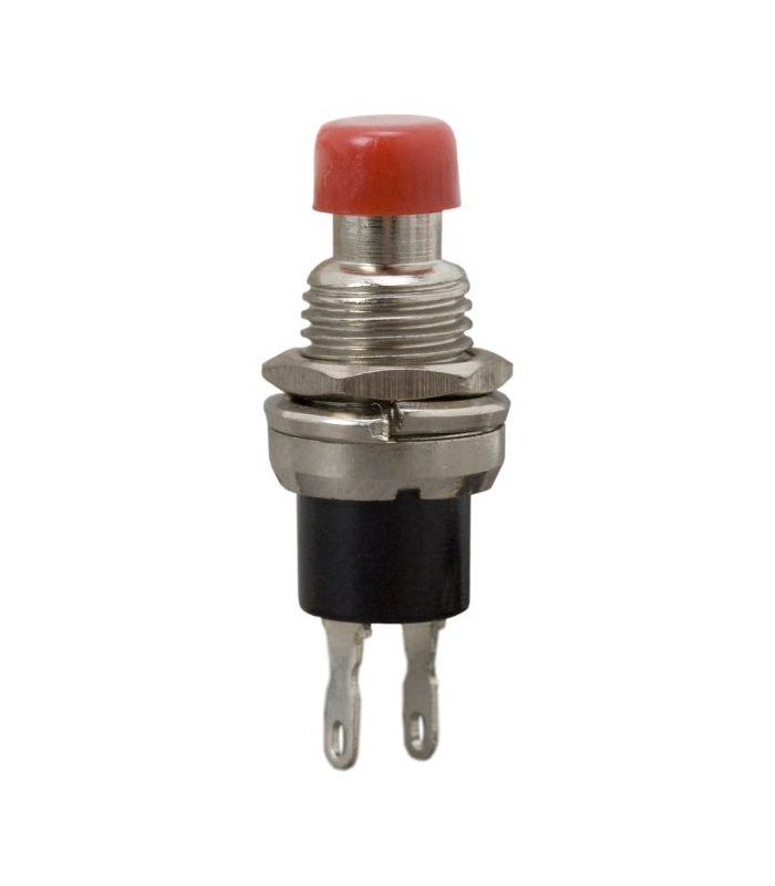 Buton 1 circuit 12VDC ON-(OFF) fara retinere rosu