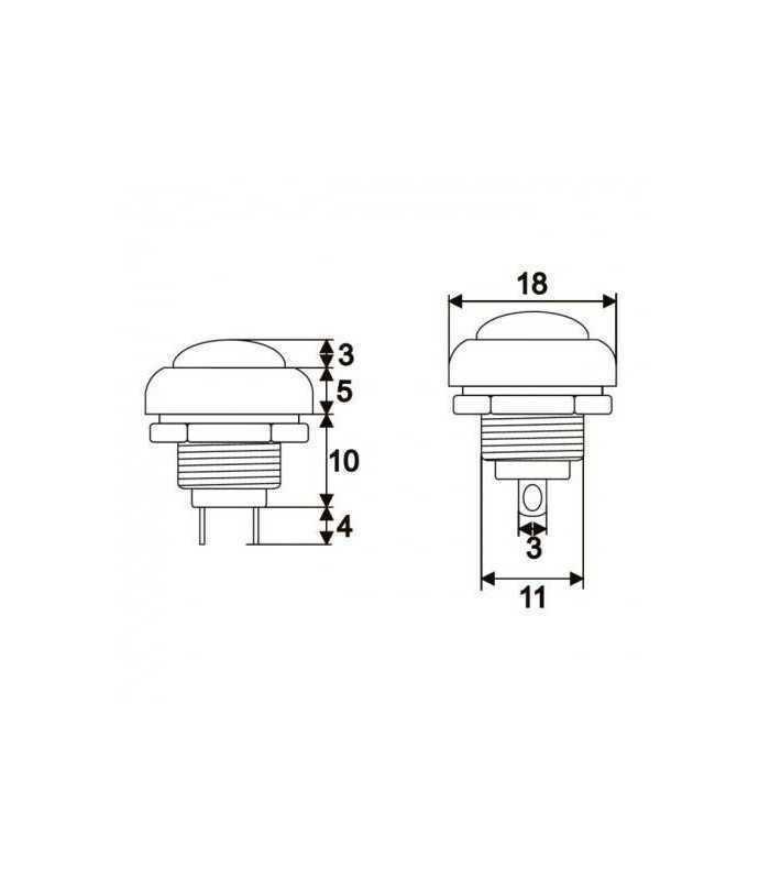buton 1 circuit 1a 250v off on portocaliu fara retinere 1