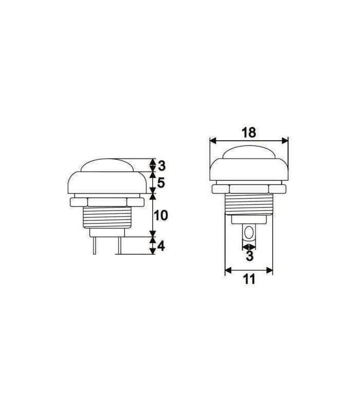 buton 1 circuit 1a 250v off on rosu fara retinere 09044pi 1