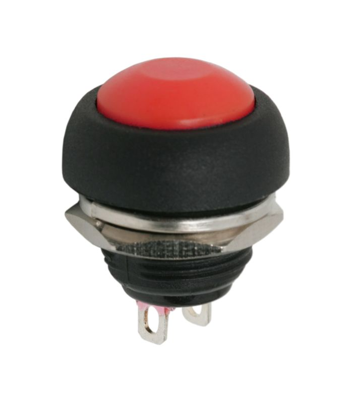 Buton 1 circuit 1A 250V OFF-(ON) rosu fara retinere 09044PI