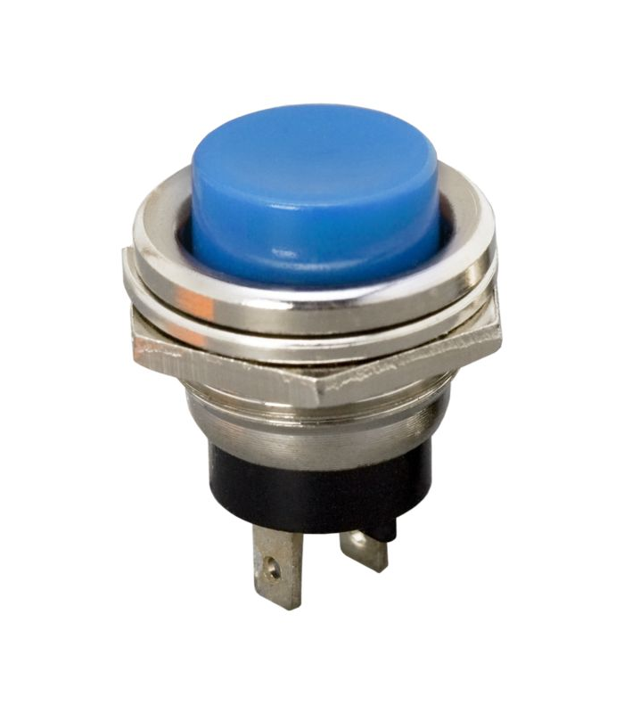 Buton 1 circuit 2A 250V OFF-(ON) fara retinere albastru 09065KE