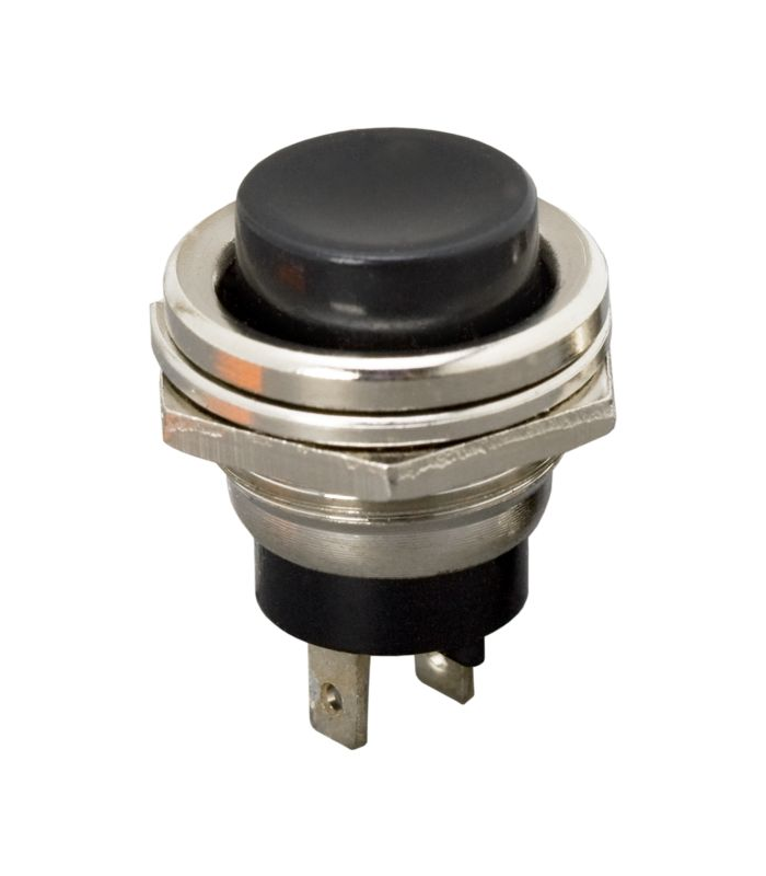 Buton 1 circuit 2A 250V OFF-ON fara retinere negru 09065FK