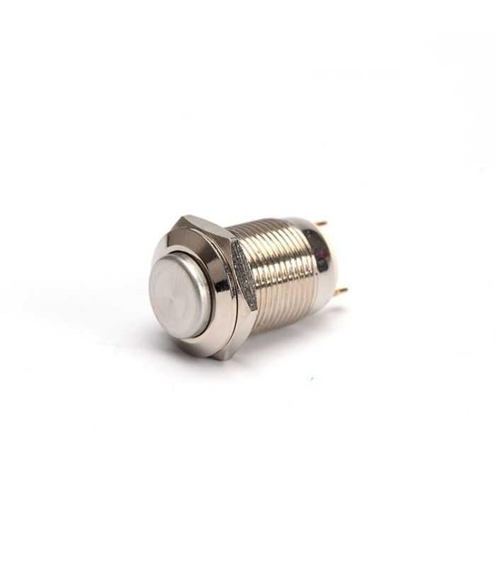 Buton antivandal OFF/(ON) 3A/250VAC fara retinere 12mm metal