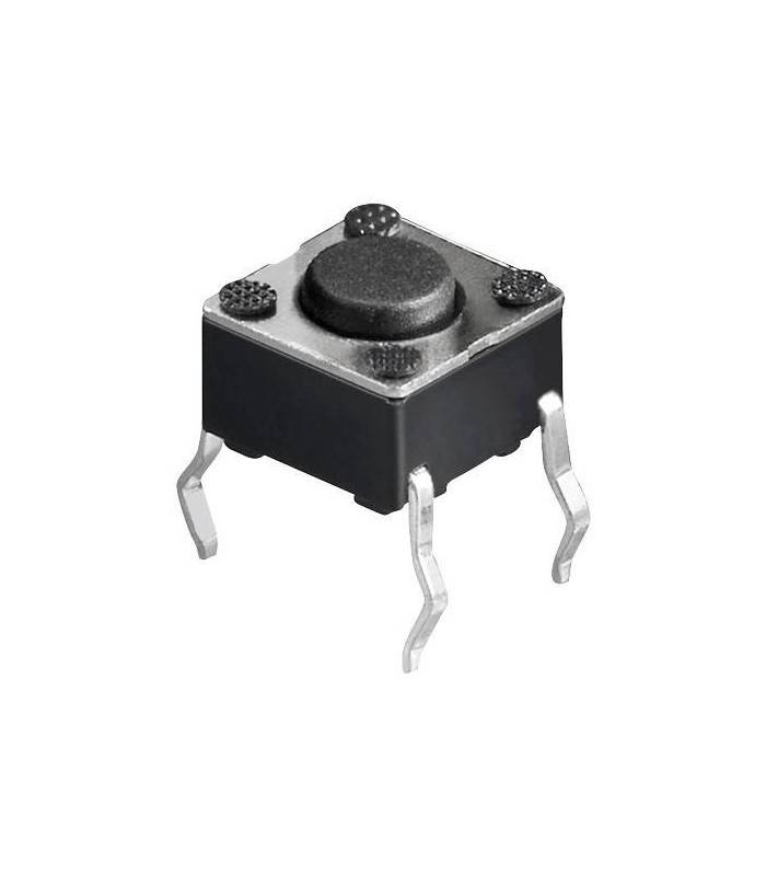 Buton microcontact 4 pini 6x6mm OFF-ON fara retinere buton 0.8mm de la PCB 4.3mm