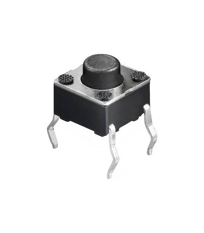 Buton microcontact 4 pini OFF-ON fara retinere 6x6mm buton 1.5mm de la PCB 5mm