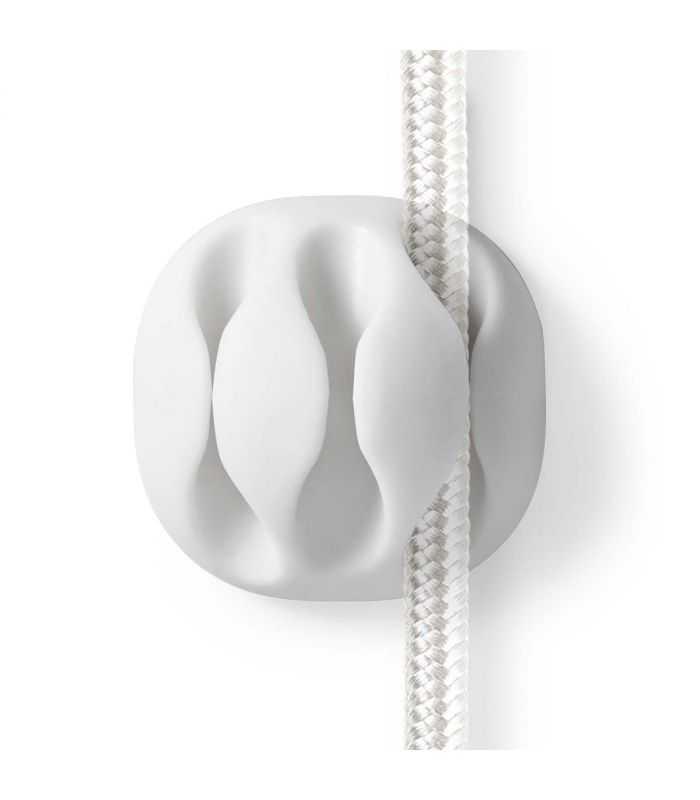 Cable Management Cable Clip Click And Go 4 Pcs 3 Slots Maximum Cable Thickness 53 Mm Tpe White Nedis