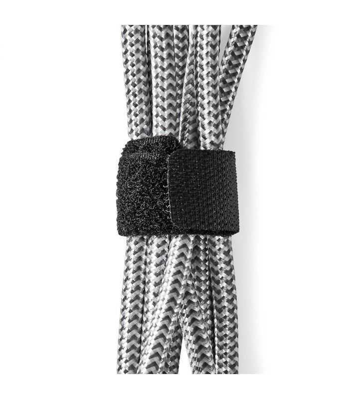 Cable Management Hook And Loop Locked 6 Pcs Nylon Black Nedis