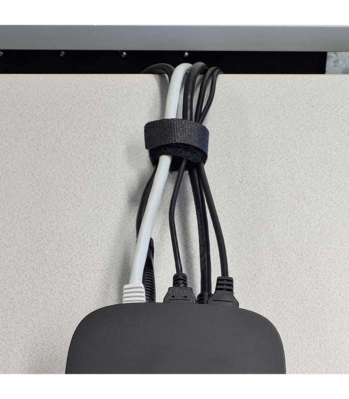 Cable Management Hook And Loop Locked 6 Pcs Nylon Black Nedis
