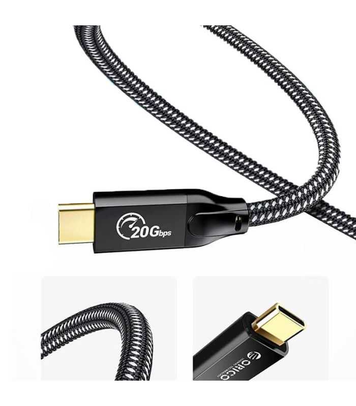 Cablu 100w 4k60hz Usb Type C Usb Type C 1m Gen22 20gbps Negru Orico Cm32 10 Bk