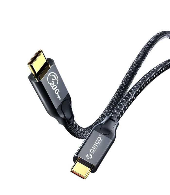 Cablu 100w Usb Type C Usb Type C 2m 20gbps 4k60hz Negru Orico Cm32 20 Bk