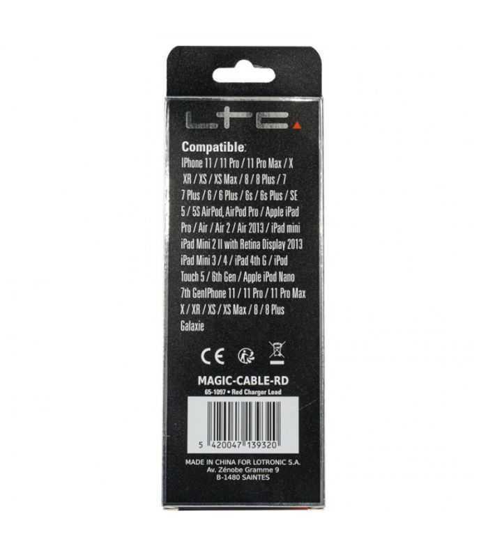 cablu 1m 3in1 usb type c iphone micro usb iluminat led rosu 4