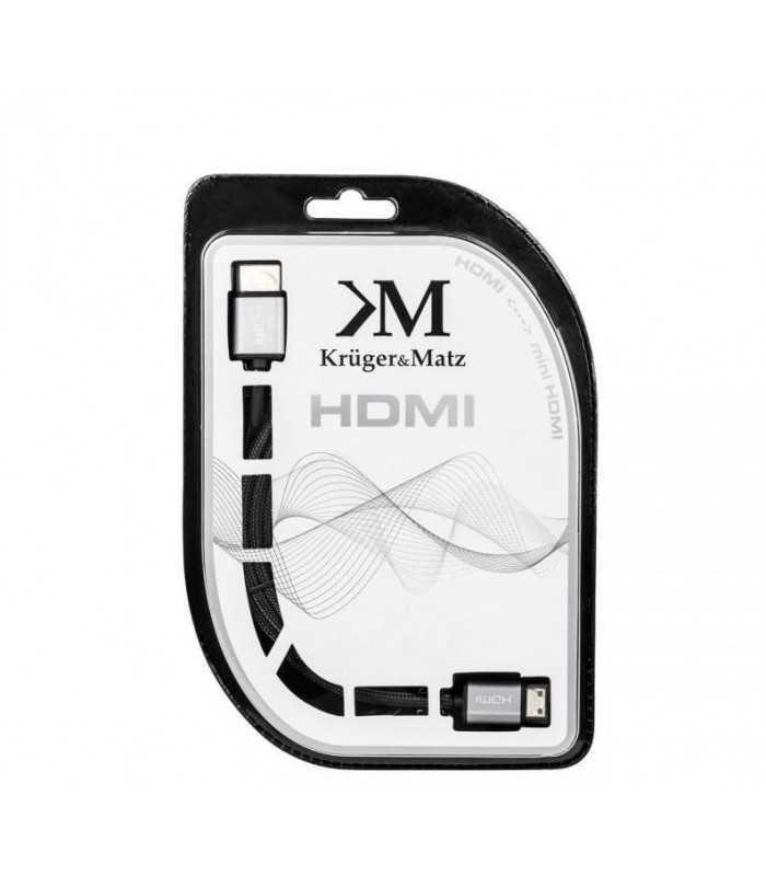 Cablu 2.0 HDMI la mini HDMI 1.8m Profesional Kruger&Matz 1 cablu 20 hdmi la mini hdmi 18m profesional krugermatz 1