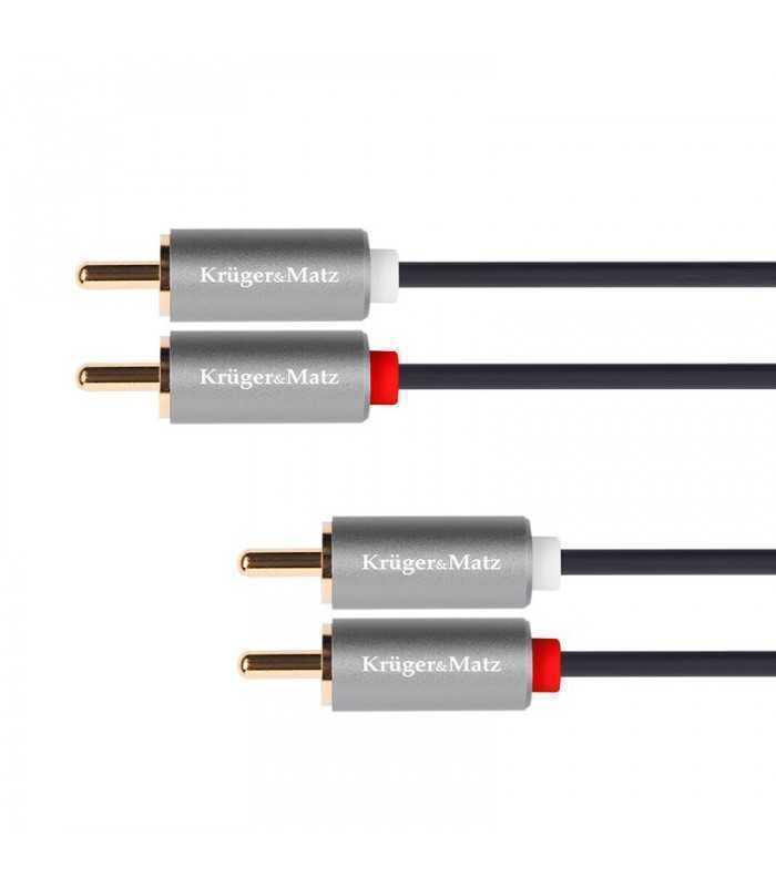 Cablu 2x RCA - 2x RCA 3m Basic Kruger&Matz