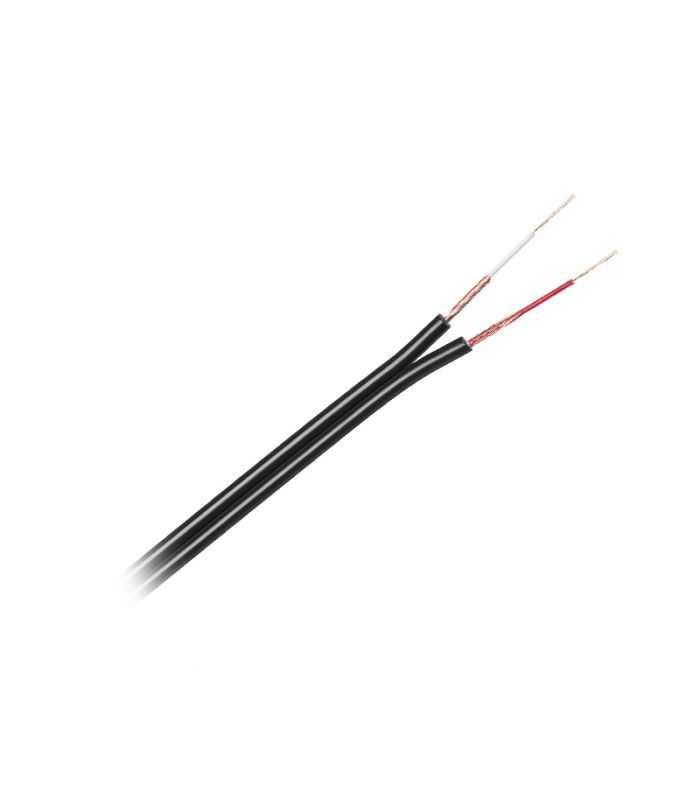 Cablu 2x RCA 3 mm negru rola pret 1m KAB0203