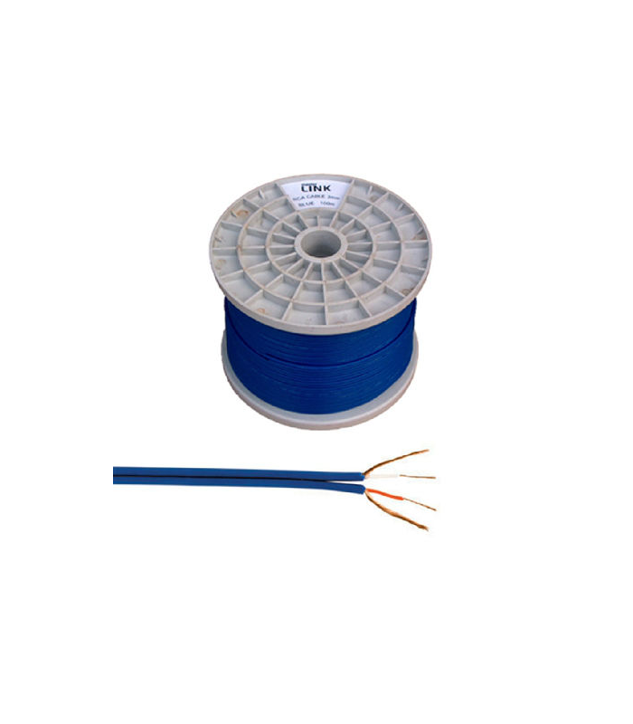 Cablu 2x RCA 4mm albastru Cabletech KAB0208